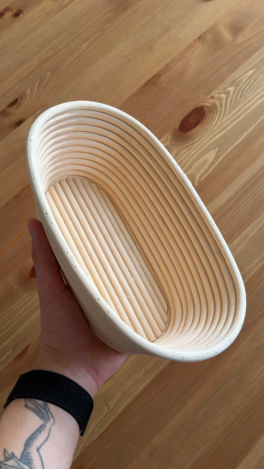 Gärkorb Oval Peddigrohr 240 x 140mm, 500-1000g