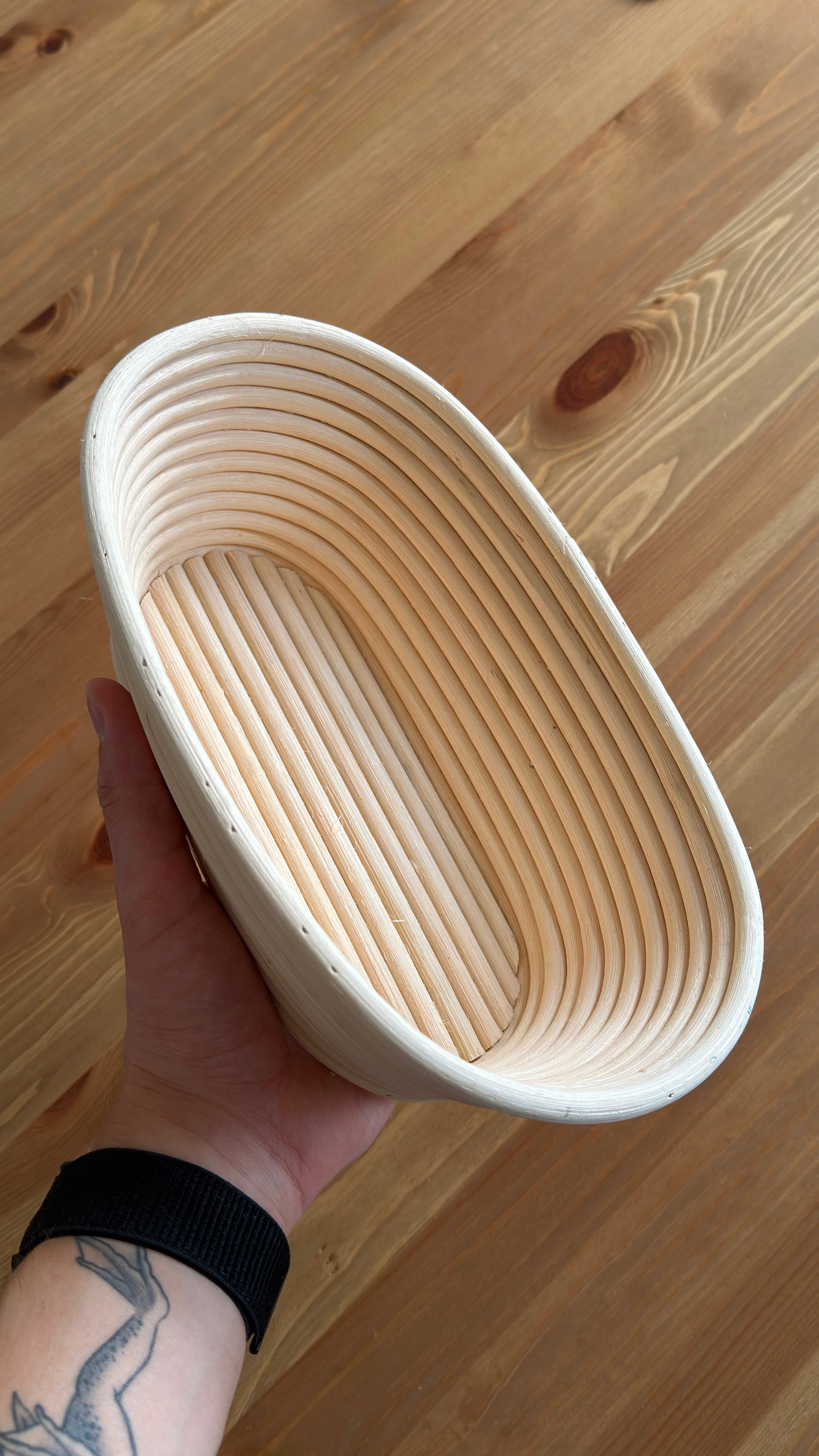 Gärkorb Oval Peddigrohr 240 x 140mm, 500-1000g